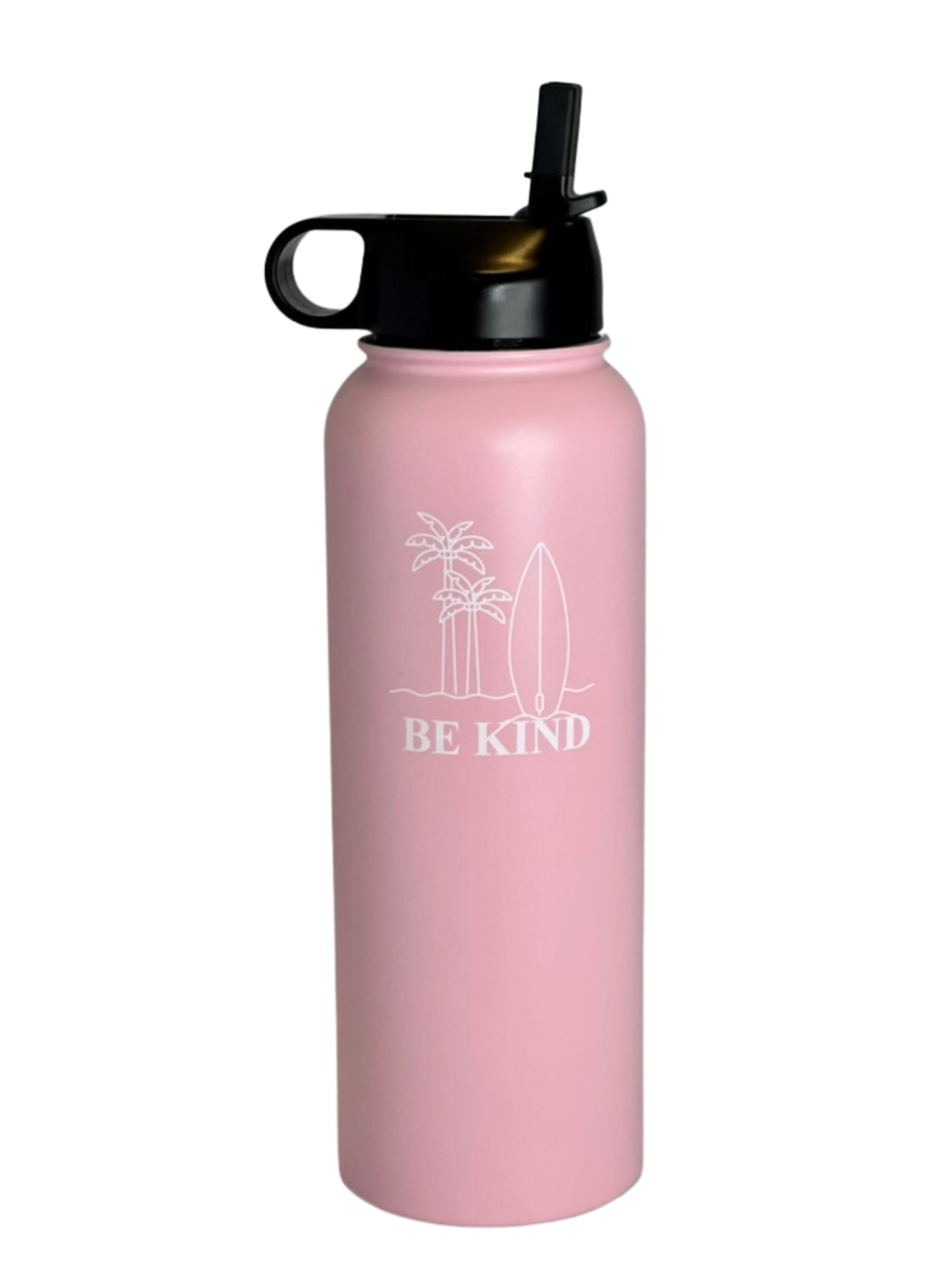 Insulated water bottle with straw. Built to last